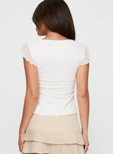 Auroraah Frill Top White