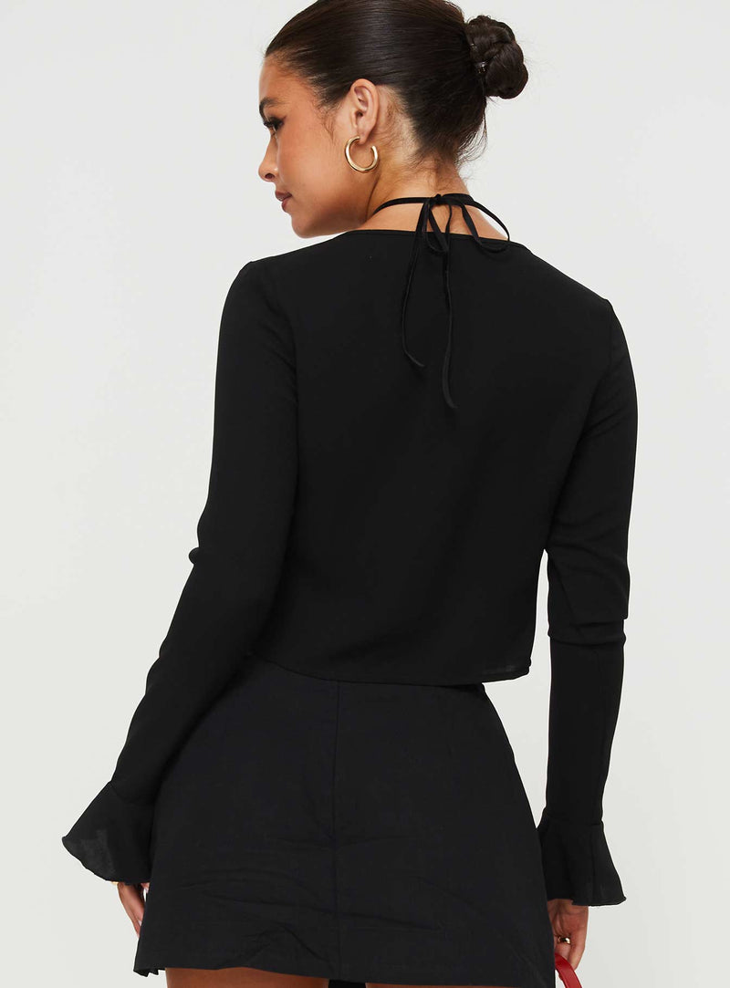 Bowden Long Sleeve Top Black