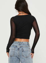 Coltan Long Sleeve Top Black