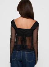 Fiorello Long Sleeve Top Black