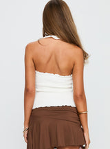 Summer Afternoons Halter Top White