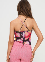 Palladino Halter Top Pink / Black