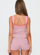 Myer Top Pink Pinstripe