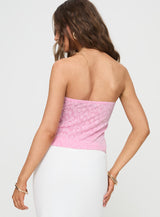 Squeaky Strapless Top Pink