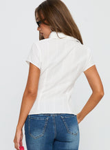 Cottesloe Blouse Top Textured White