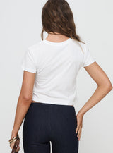 Three's A Charm Top White
