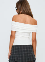 Azusa Off The Shoulder Top White