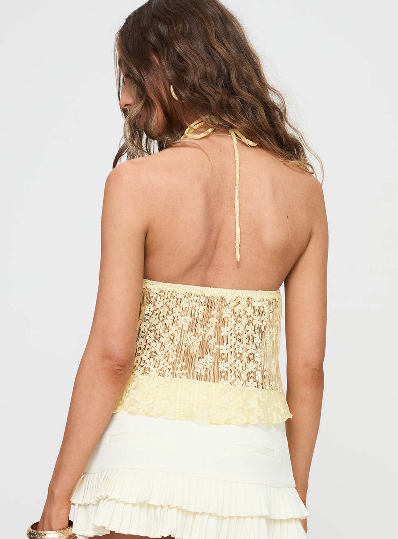 CHANTRIA LACE TOP YELLOW