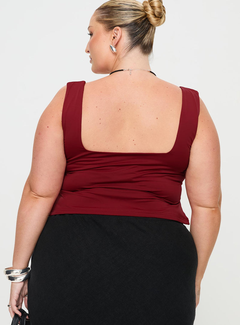 Rehna Top Burgundy Curve