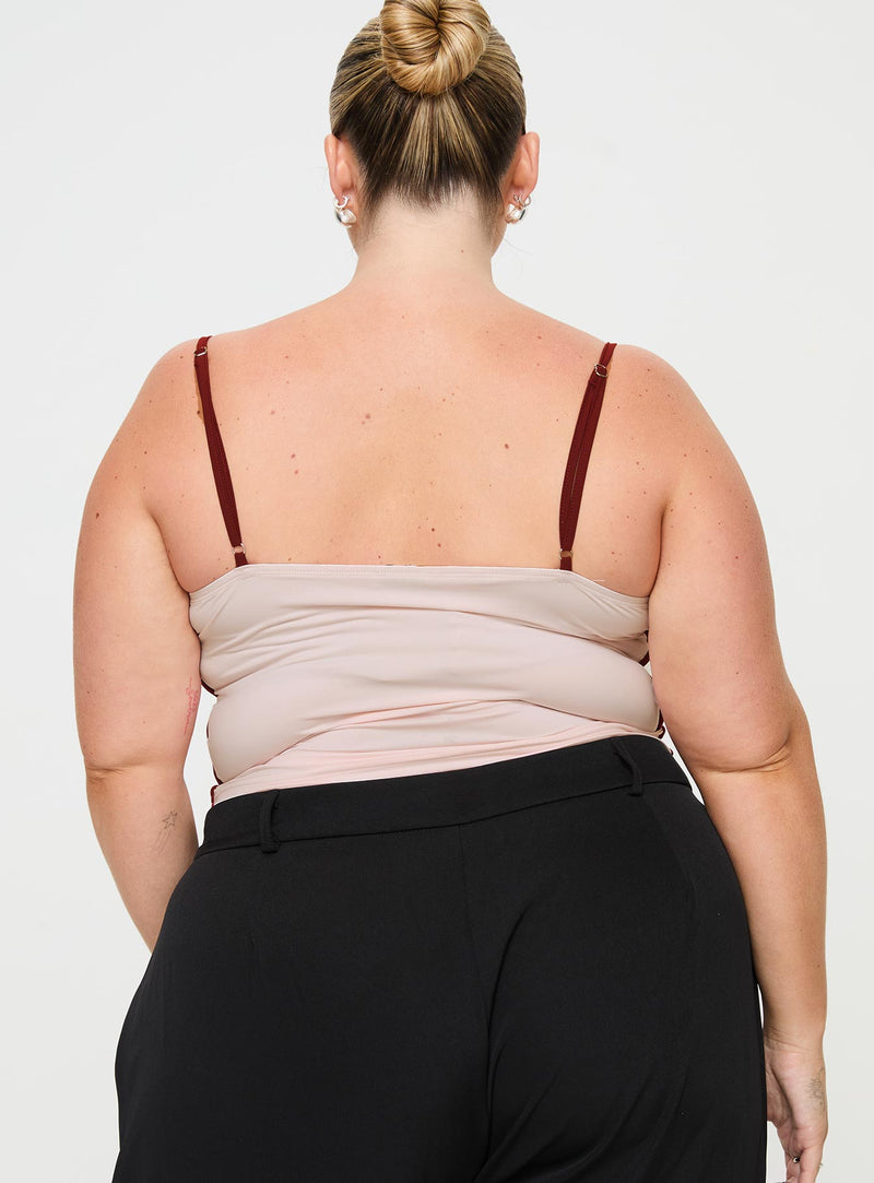 Maidenwell Contrast Top Pink Curve