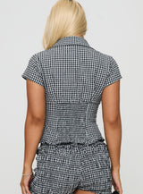 Covey Shirred Puff Sleeve Top Multi Petite