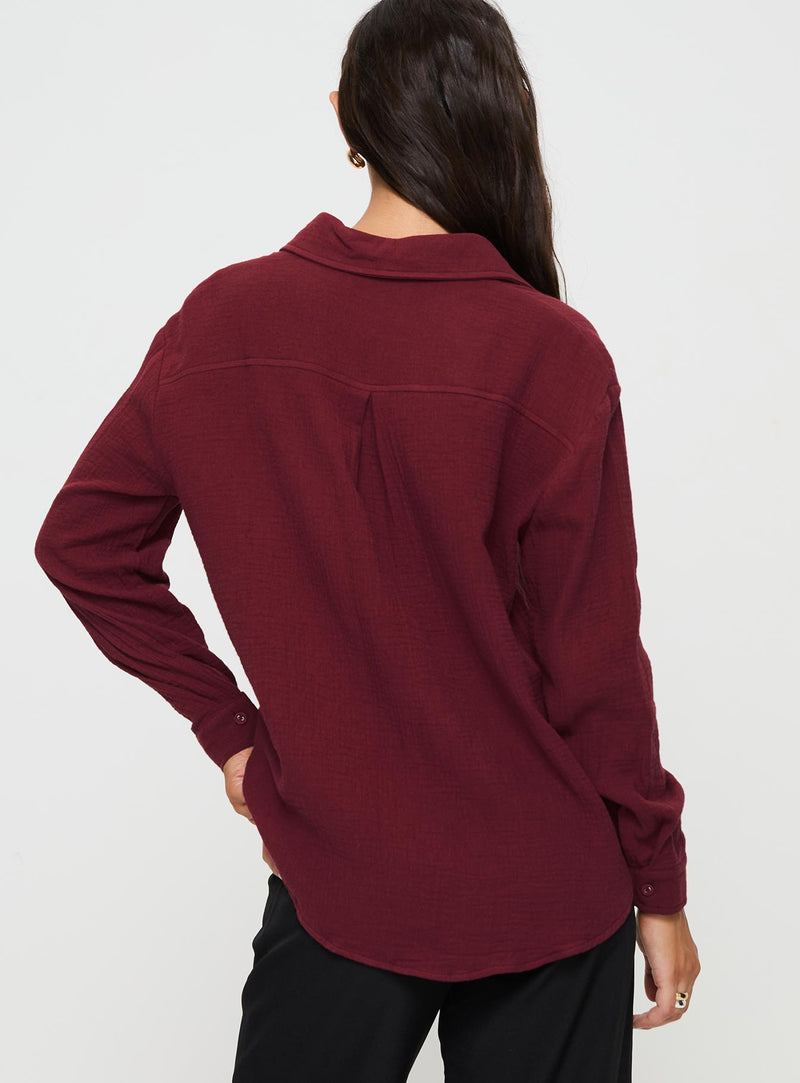 Mahalia Shirt Burgundy