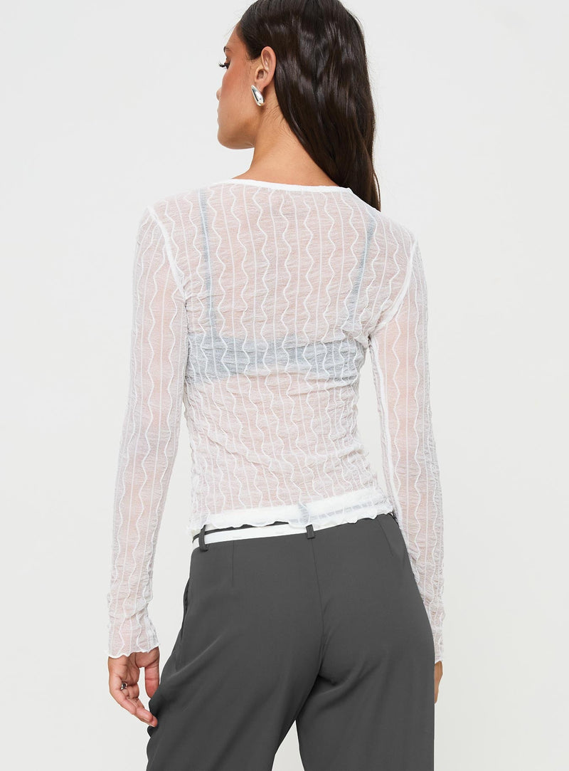 Macgraw Long Sleeve Top White
