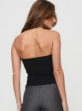 Reckless Abandon Strapless Top Black