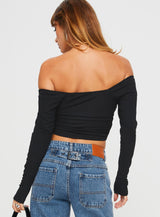 Reisley Long Sleeve Top Black