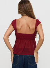 Elysea Top Burgundy