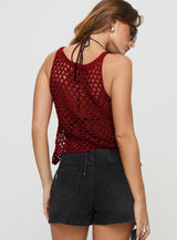 Shikarni Knit Top Red