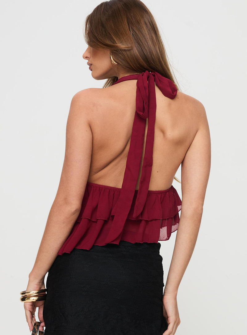 Philomela Top Burgundy