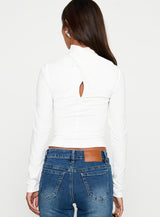 Ganz Long Sleeve Top White