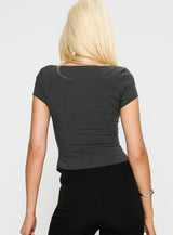 Memory Bliss Asymmetrical Top Grey