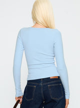 Passoni Long Sleeve Top Blue