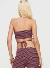 Televize Strapless Top Brown / Pink