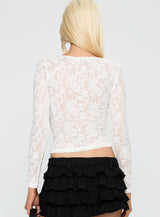 Martine Sheer Top White