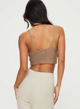 Dallia Knit Top Brown