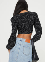 Aldon Long Sleeve Top Black