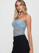 Cupcake Strapless Bodysuit Blue
