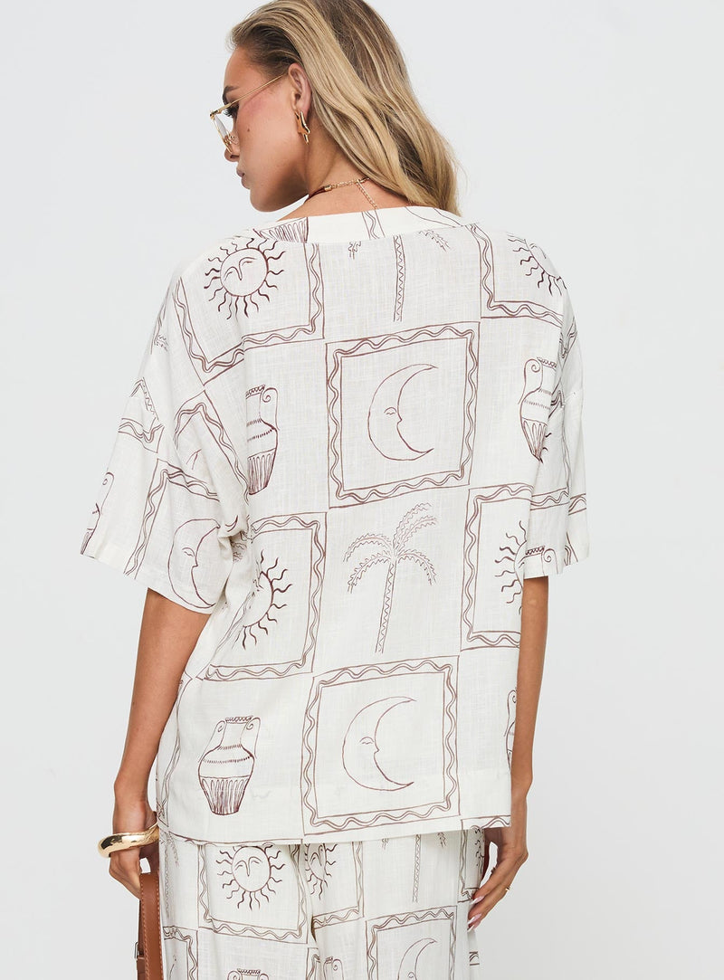 Sun Dream Shirt Cream / Multi
