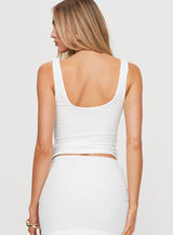Romani Lace Top White