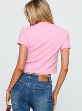 Sonny And Cher Vintage Graphic Top Pink