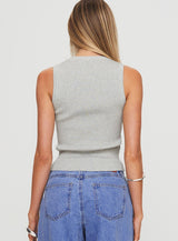 Issues Knit Top Grey