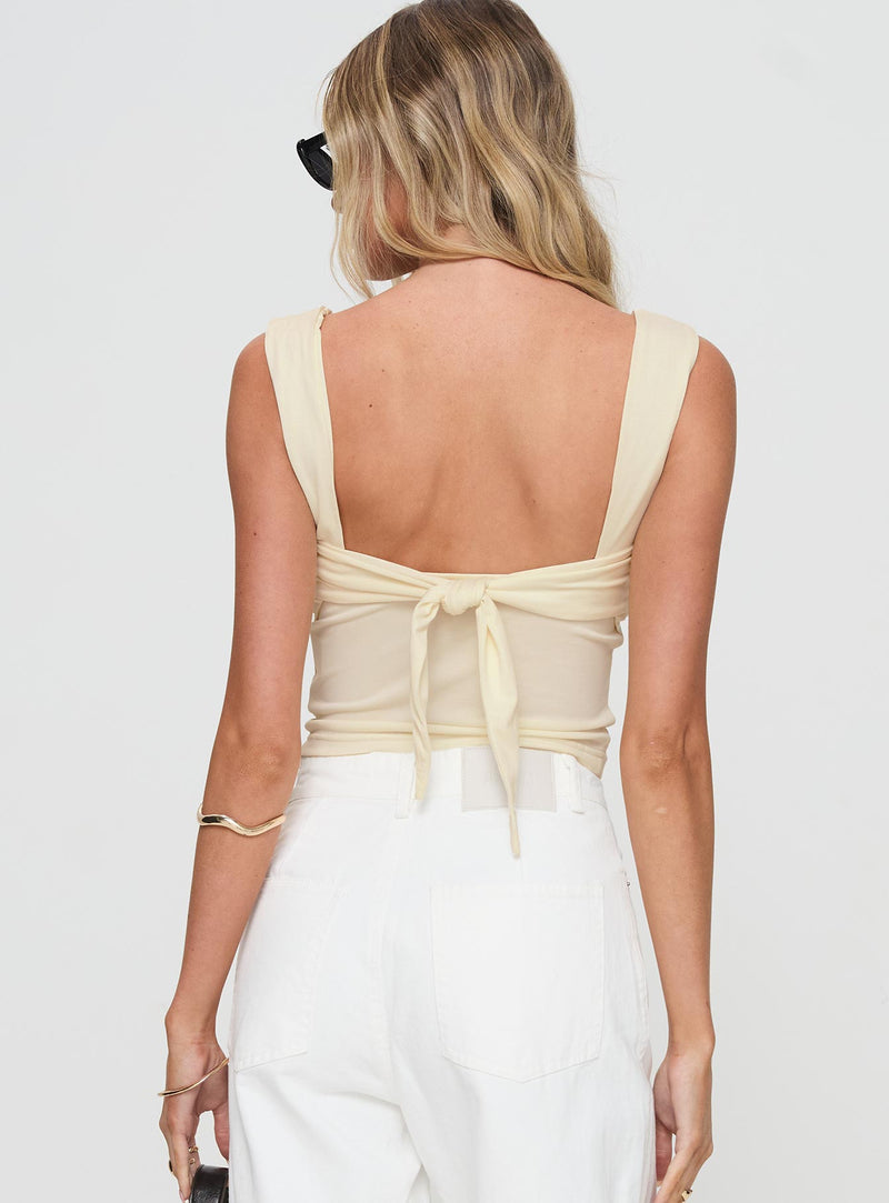Francois Backless Top Cream