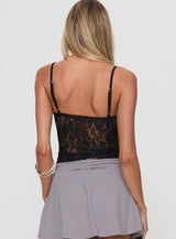 Halls Lace Top Black