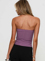 Reckless Abandon Strapless Top Mauve