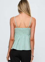 Peace Of Mind Top Green Stripe