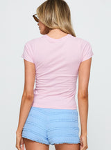 Darlin' Peach Graphic Top Pink