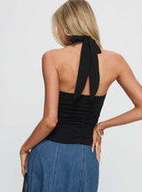 Nataliya Halter Top Black