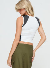 Wrighter Contrast Tank Top White