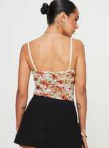 Amessa Lace Bodysuit Floral