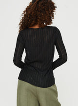 Hilder Long Sleeve Top Black