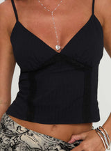Rusha Cami Top Black