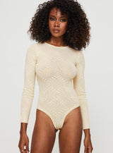 Carouso Long Sleeve Bodysuit Cream