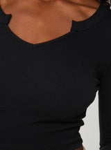 Laurina Long Sleeve Top Black