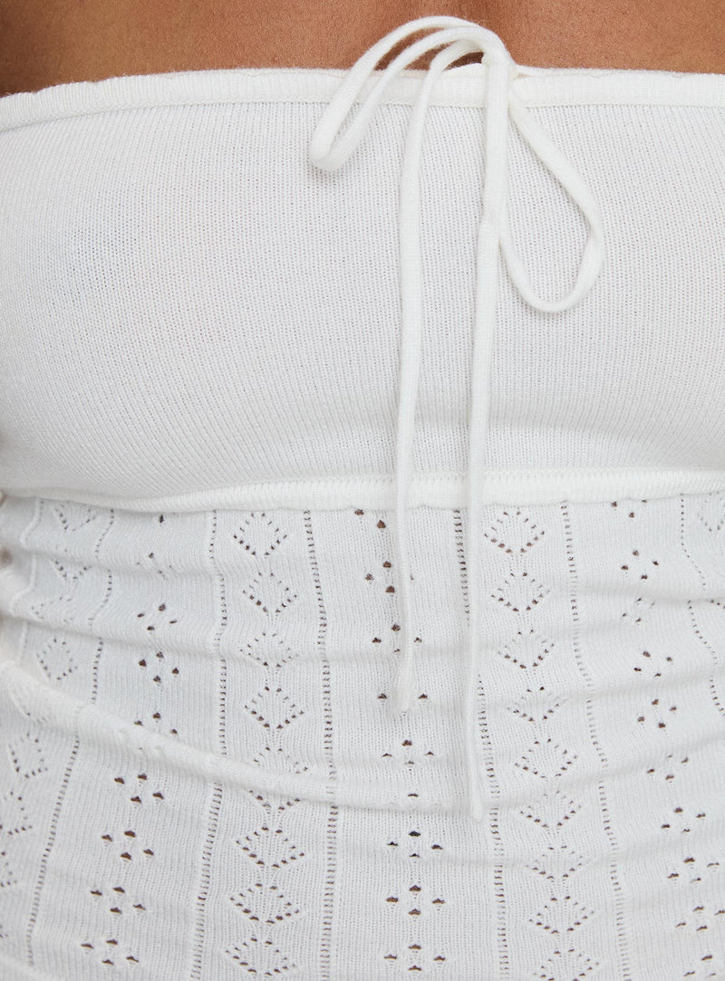 Seona Strapless Top White