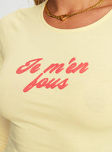 Je M'en Fous Long Sleeve Top Cream