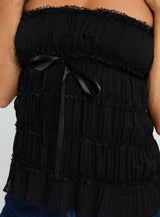 Avelina Strapless Top Black
