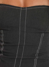 Vacke Strapless Top Grey